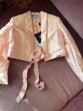 Lanvin Peach Satin Shell Top